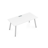 Стол AREDO 1600/800 с лючком (Белый/Серый)