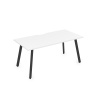 Стол AREDO 1600/800 с вырезом (Белый/Черный)