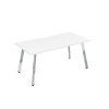 Стол AREDO 1600/800 с вырезом (Белый/Хром)