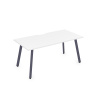 Стол AREDO 1600/800 с вырезом (Белый/Графит)