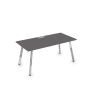 Стол AREDO 1600/800 с лючком (Grafit/Хром)