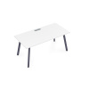 Стол AREDO 1600/700 с лючком (Белый/Графит)