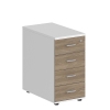 Тумба Staillex на 600 с замком (белый/дуб темный)